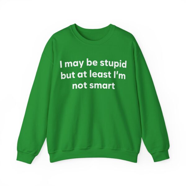 I may be stupid but al least I'm not smart Sweatshirt #DG38 - Image 2
