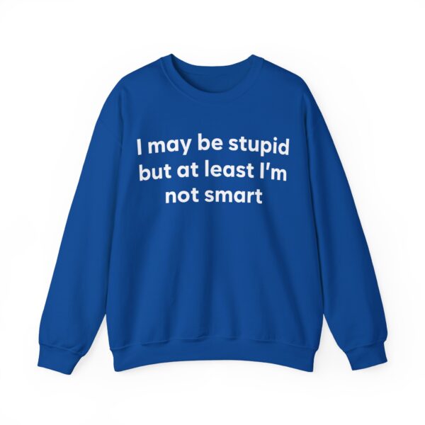 I may be stupid but al least I'm not smart Sweatshirt #DG38 - Image 3