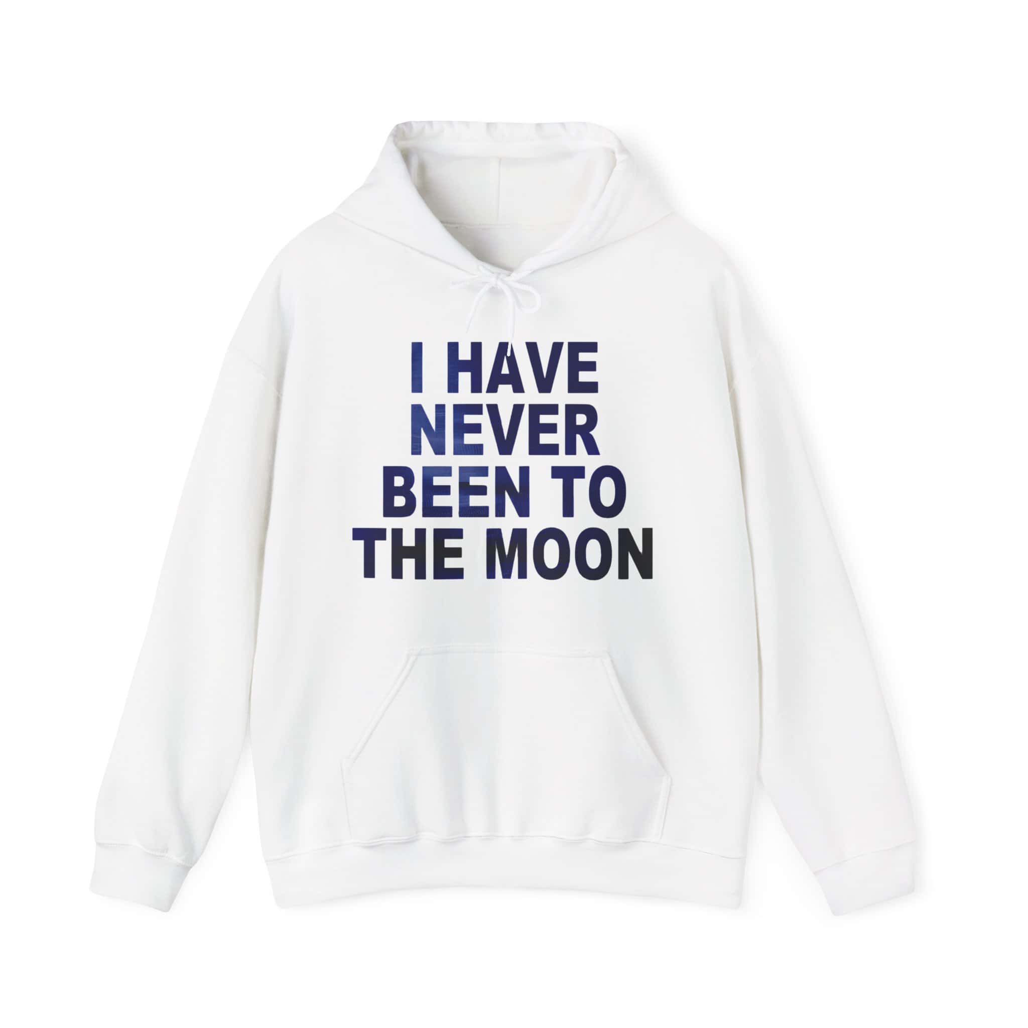 White hoodie with bold text print, casual streetwear style, affordable trendy statement clothing, perfect for everyday wear and making a cool fashion statement.