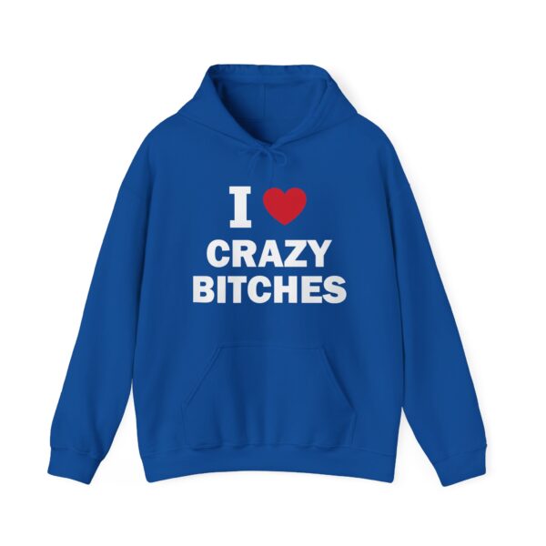 I love crazy bitches Hoodie #DG30 - Image 3