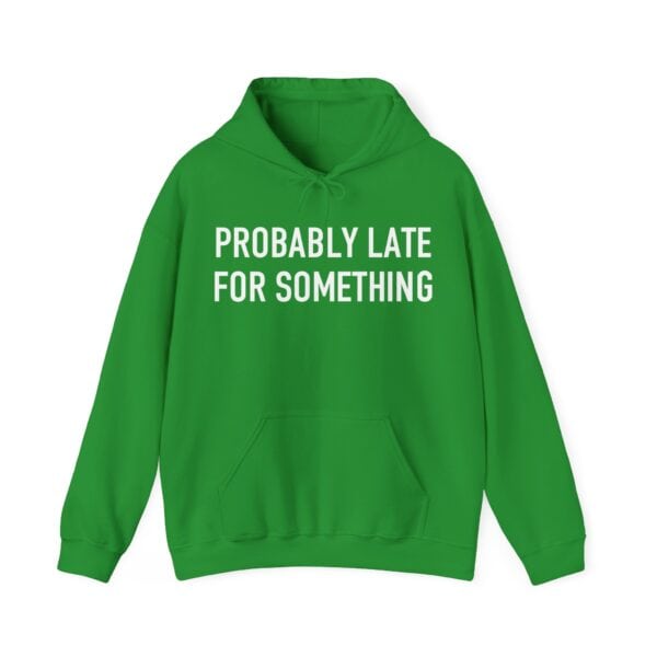 Procrastination humor hoodie with bold white text on bright green fabric, perfect for casual, cool statement style.