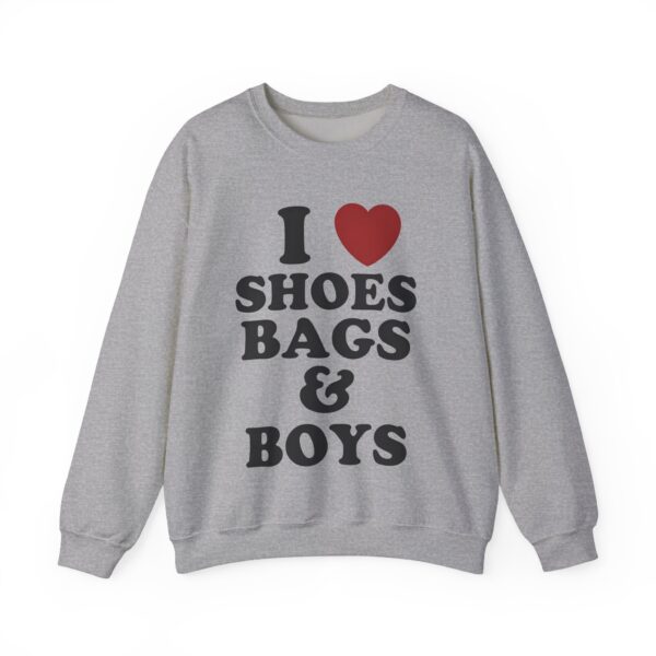 I love shoes bags and & boys Sweatshirt #DGi43 - Image 4