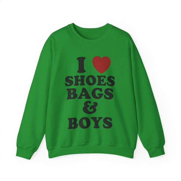 I love shoes bags and & boys Sweatshirt #DGi43 - Image 5