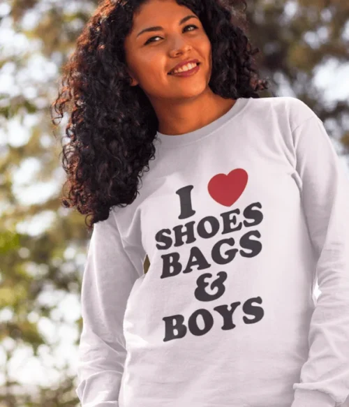 I love shoes bags and & boys Sweatshirt #DGi43