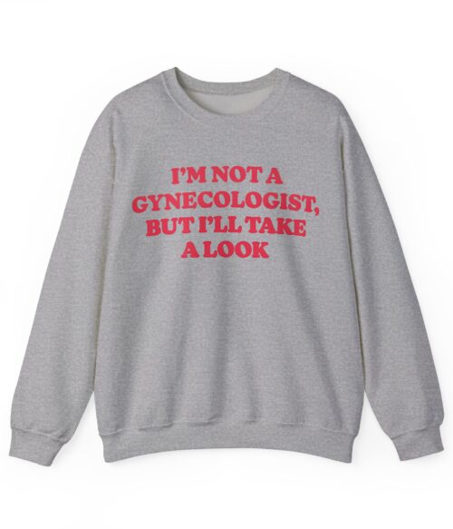 Comfy casual statement sweatshirt with humorous text, perfect for affordable cool fashion looks.