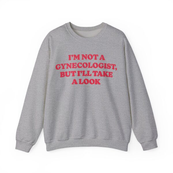 Comfy casual statement sweatshirt with humorous text, perfect for affordable cool fashion looks.