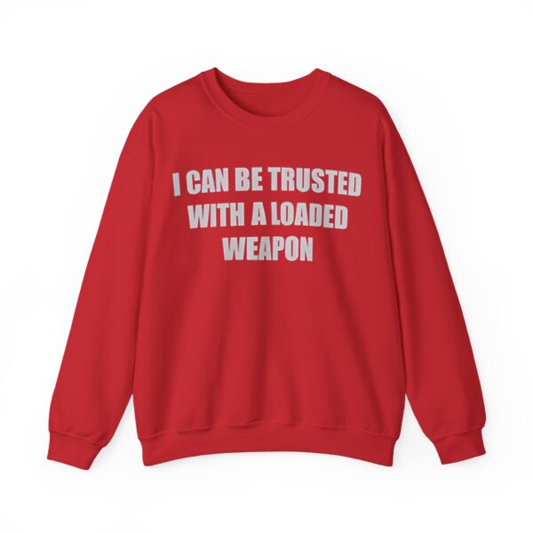 I can be trusted with a loaded weapon Sweatshirt #DG1 - Image 4