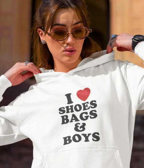 I love shoes bags and boys Hoodie #DGi48