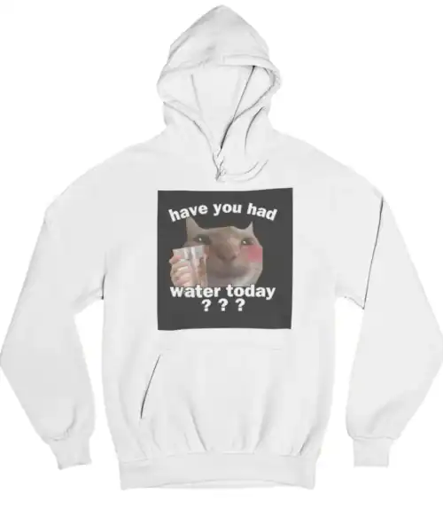 Watercolor animal face hoodie with funny text, casual streetwear style, perfect for trendy, affordable fashion statements.