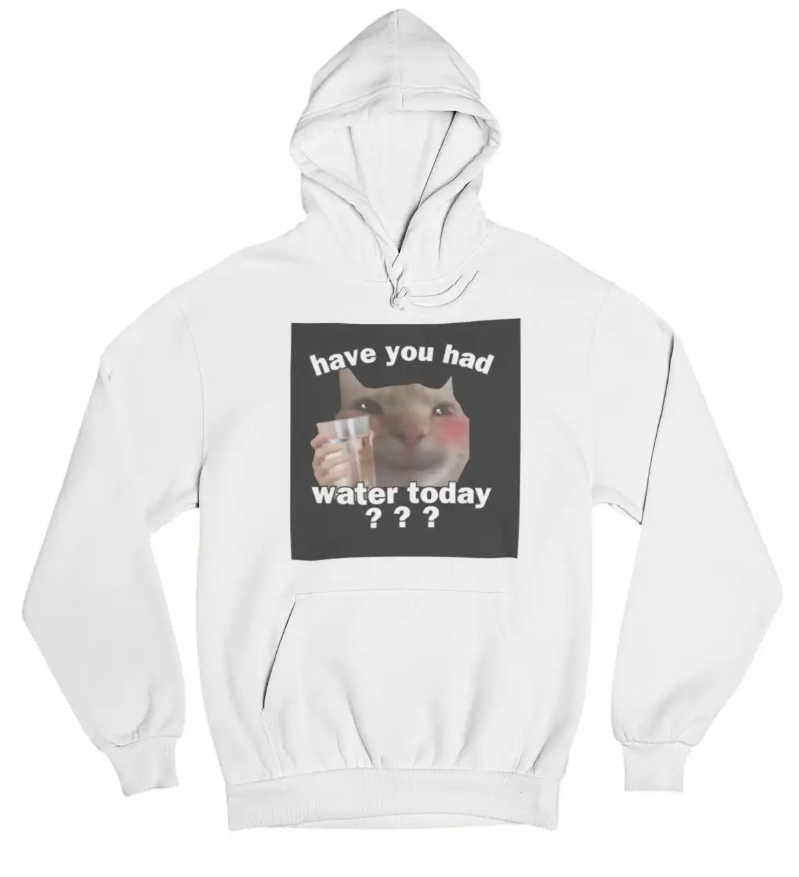 Watercolor animal face hoodie with funny text, casual streetwear style, perfect for trendy, affordable fashion statements.
