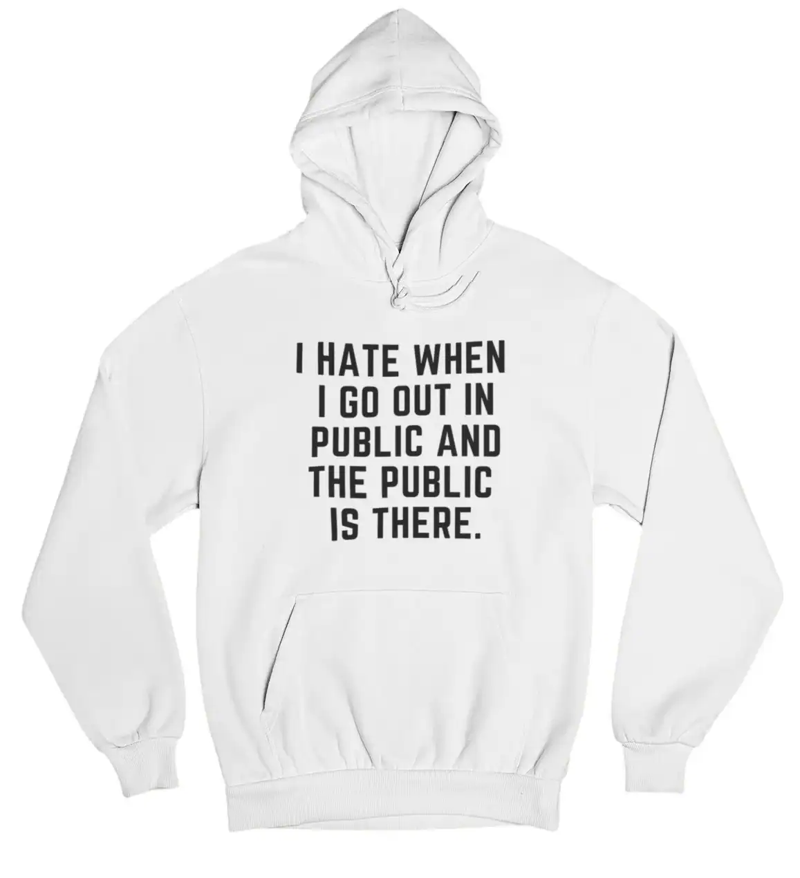 Cheap cool statement clothes white hoodie with humorous text.