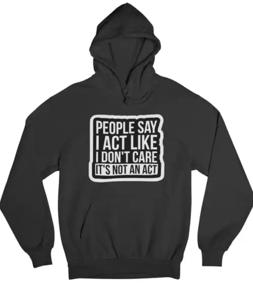 Cheap cool statement clothes, trendy hoodie with bold text design, perfect for casual streetwear fashion. Affordable, stylish, and eye-catching apparel for a confident look.