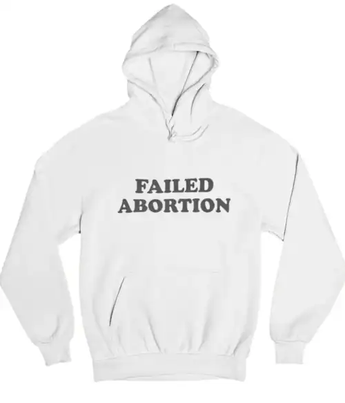 Fail-safe statement hoodie with bold black text, trendy streetwear style, affordable price, comfortable fit, perfect for making a cool statement in casual fashion.