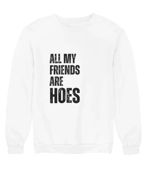 All my friends are hoes Sweatshirt #DGi31