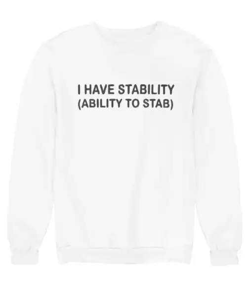 Funny statement sweatshirt with edgy text, perfect for casual wear and making a bold fashion statement, affordable and cool for trendy outfits.