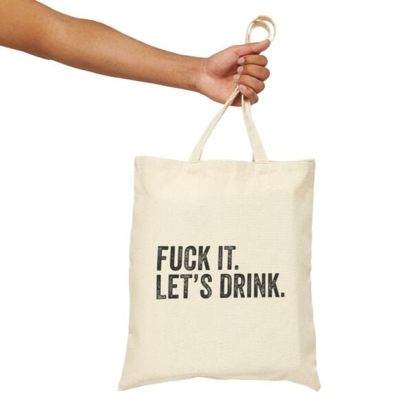 Funny casual statement tote bag with humorous text design.