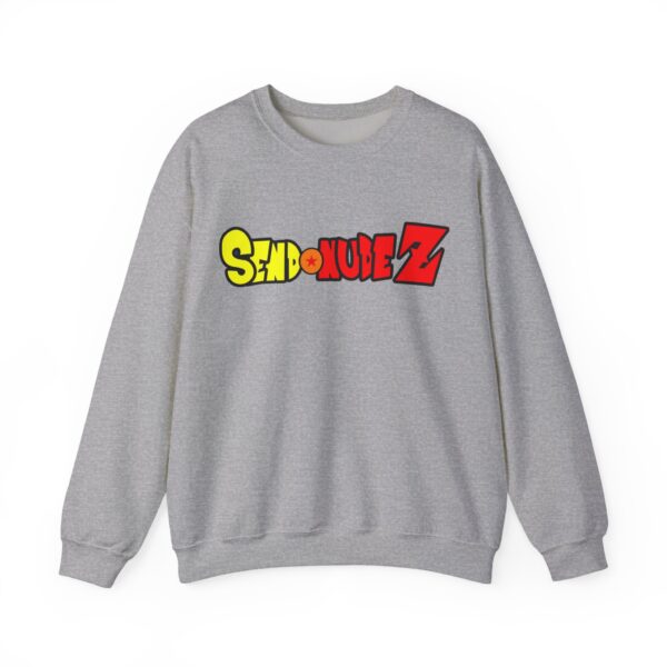 SendoNuez sweatshirt with bold, colorful graphic print, perfect for casual, trendy streetwear styles.