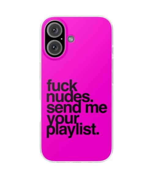 Funny pink phone case with bold statement text for cool, affordable fashion accessories.