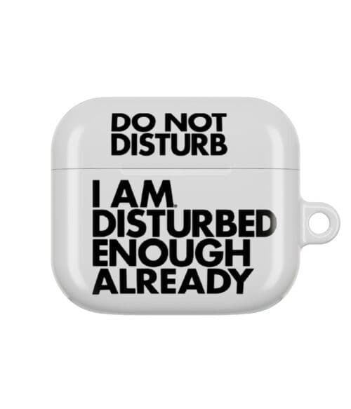 Do not disturb statement clothes in black and white, bold text, for a humorous and casual vibe.