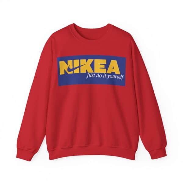 Nikea logo sweatshirt with "Just do it yourself" slogan, casual and affordable streetwear piece, perfect for a cool, laid-back look.