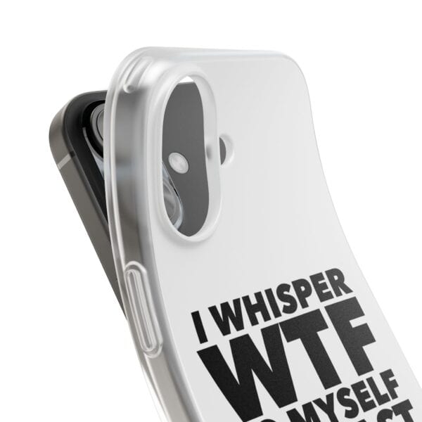 I whisper hate myself quote phone case, humorous and edgy attitude accessory for expressing personal struggles and motivation. stylish, cheap, cool statement clothing for those who want to make a bold statement.