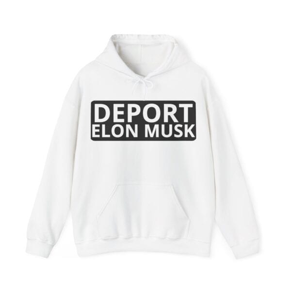 Unique slogan hoodie with bold black and white design, perfect for a trendy casual look.