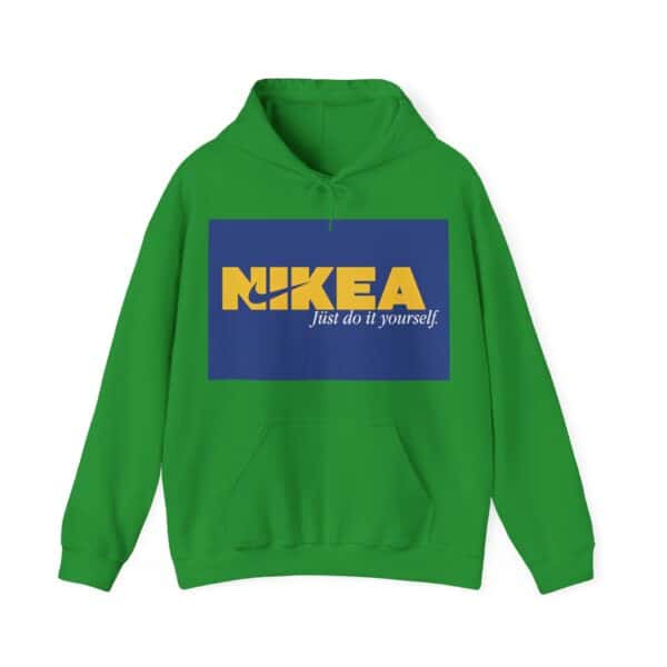 Nikea logo hoodie with a casual streetwear style, featuring bold colors and a comfortable fit, perfect for affordable cool statement clothing.