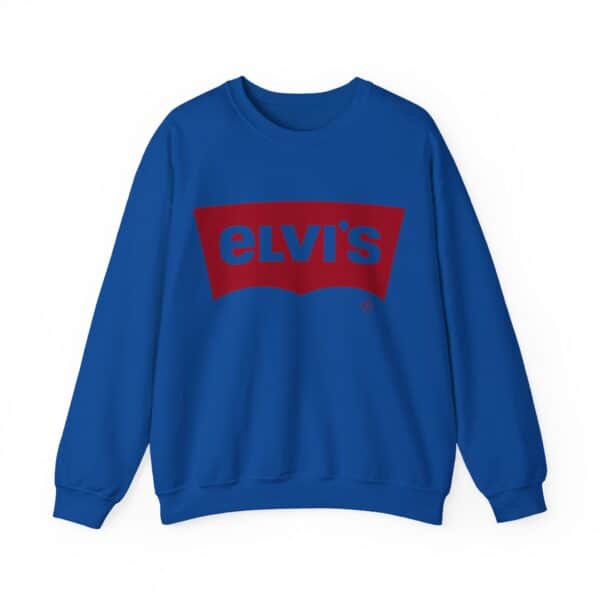 Elvis sweatshirt with bold graphic logo, casual and cool, perfect for streetwear style.