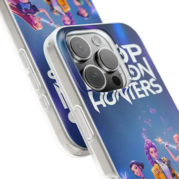 Plush cartoon phone case with graphic design featuring characters from a popular animated series.
