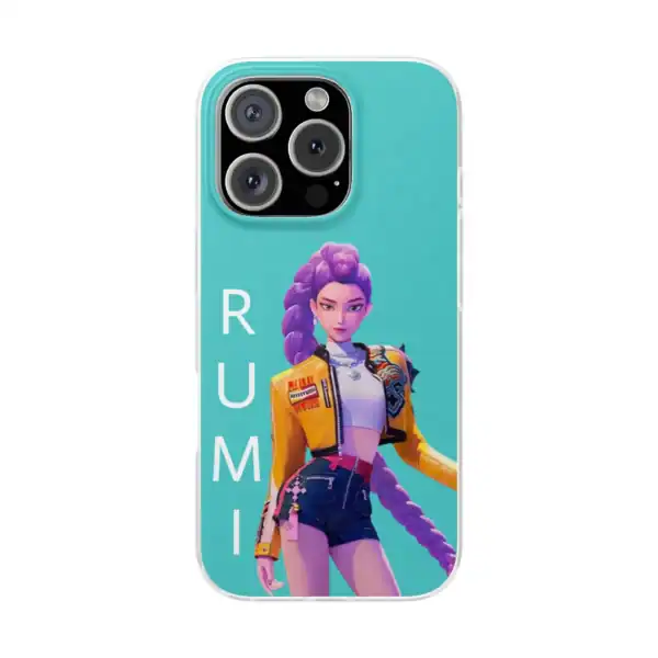 Cute trendy animated character phone case with colorful design and stylish outfit.