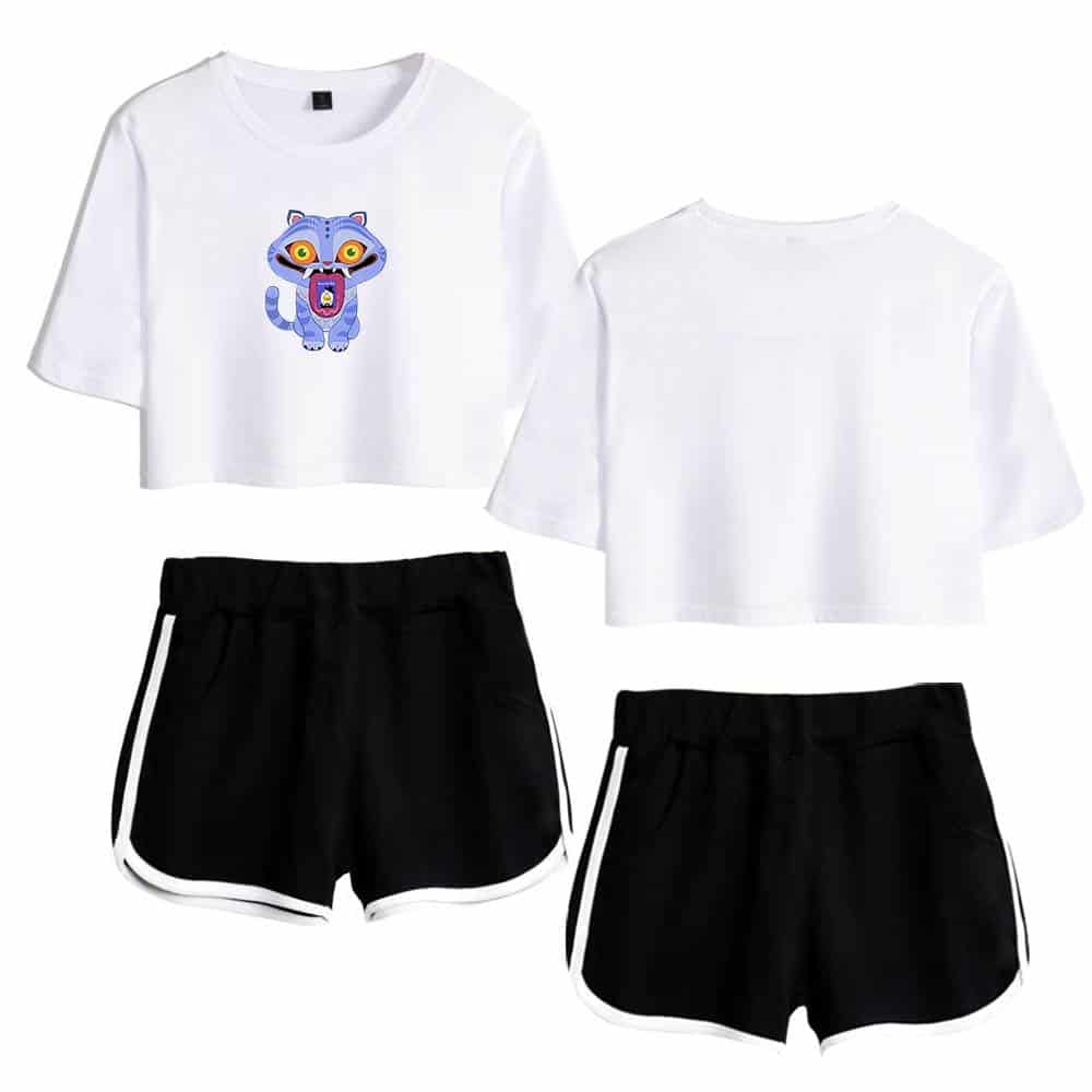Comic cute statement clothes, casual and trendy summer outfits featuring playful graphic t-shirts and comfortable athletic shorts, perfect for a cool, affordable, and stylish look.