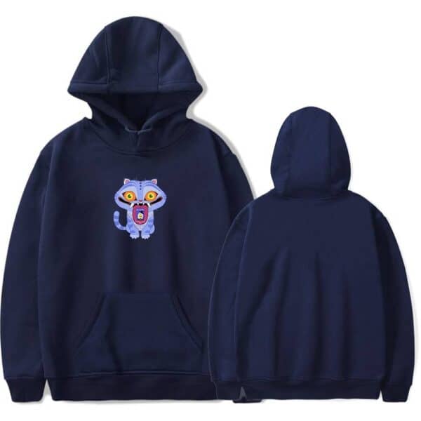 Comfy cool statement hoodie with colorful tiger graphic, perfect for casual wear.