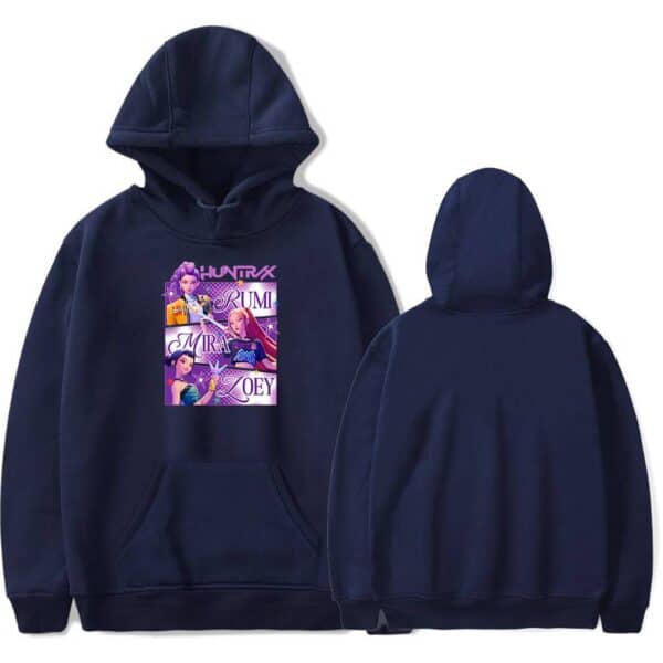 Hoodie featuring popular animated characters with vibrant colors and bold text, affordable trendy statement clothing for casual wear.