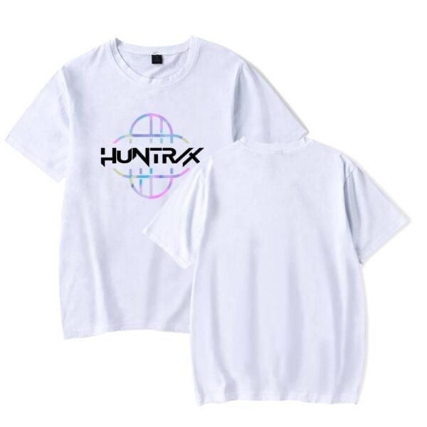 HUNTRX graphic t-shirt with colorful abstract design, casual and affordable streetwear for a cool, laid-back style. Perfect for everyday wear and expressing trendy fashion sense.
