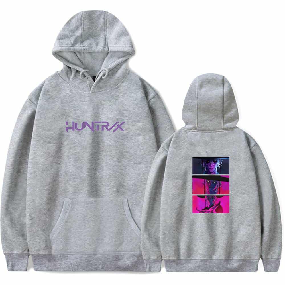 Hustle branded gray hoodie with bold logo, perfect for casual, stylish wear.