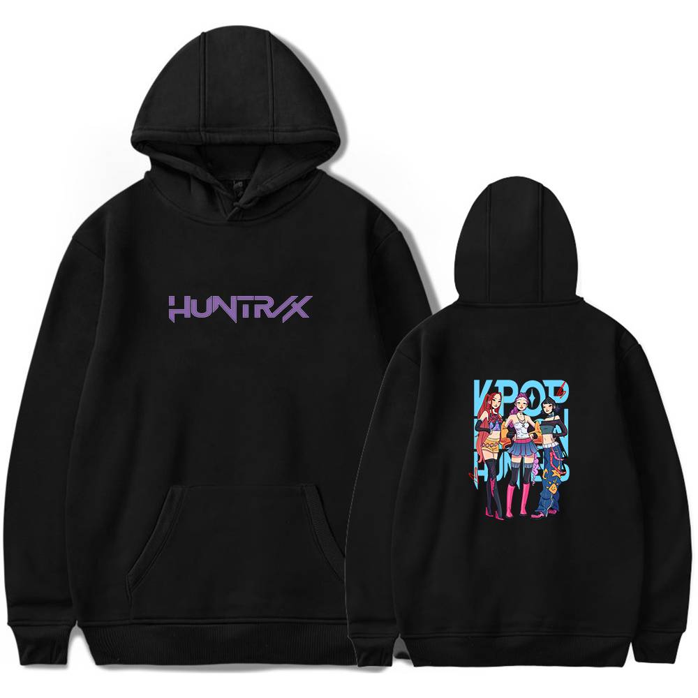 Hoodie featuring colorful graphic design of popular animated characters, perfect for casual wear.