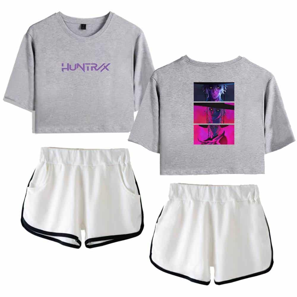 Hype trendy statement clothing set featuring graphic crop tops and athletic shorts with bold designs. Perfect for casual streetwear looks and making a style statement without breaking the bank.