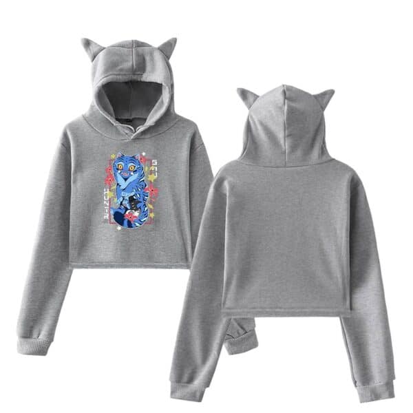 Hockey gg hoodie, gamer streetwear, cute cartoon sweatshirt, gray hoodie with graphic, casual sporty hoodie for teens.