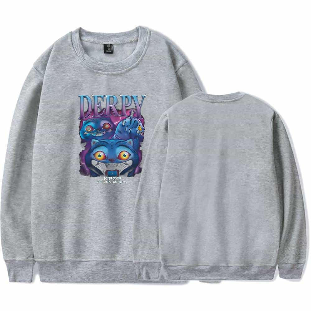 Cute cheap statement sweatshirt with colorful cartoon characters and bold text for a trendy and casual look. Perfect for streetwear or relaxed everyday outfits. Affordable and stylish for all ages.