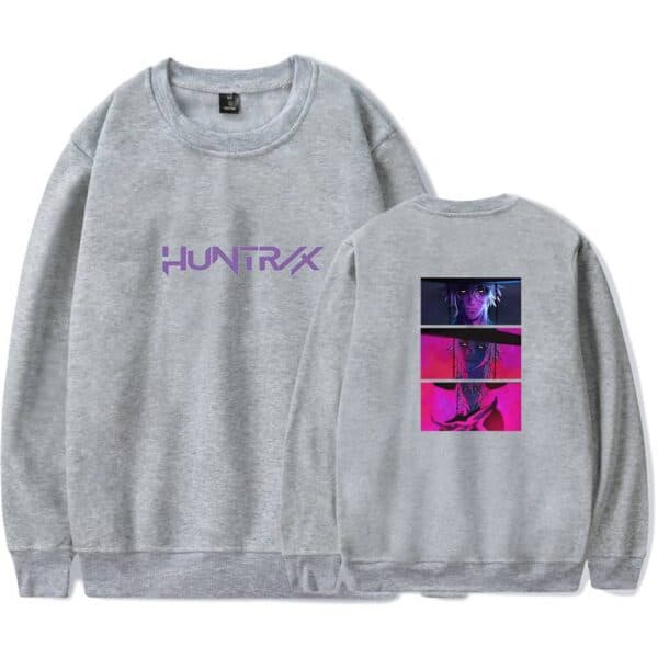 Hunting hoodie with anime-inspired graphic in vibrant pink and purple tones, perfect for casual streetwear. Soft and comfortable material ideal for everyday wear and making a cool style statement.