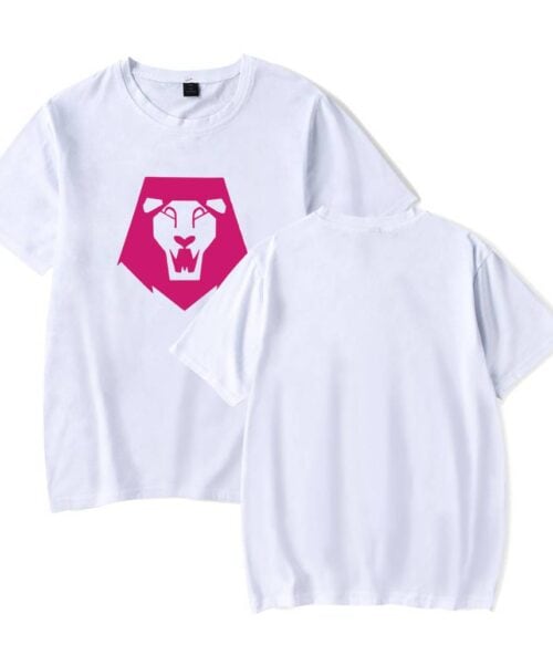Funny lion face graphic t-shirt with affordable, trendy style, perfect for casual wear and making a bold fashion statement.