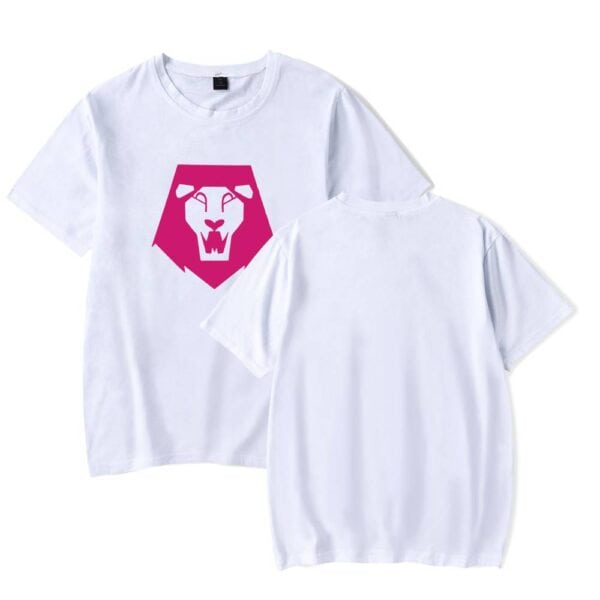 Funny lion face graphic t-shirt with affordable, trendy style, perfect for casual wear and making a bold fashion statement.