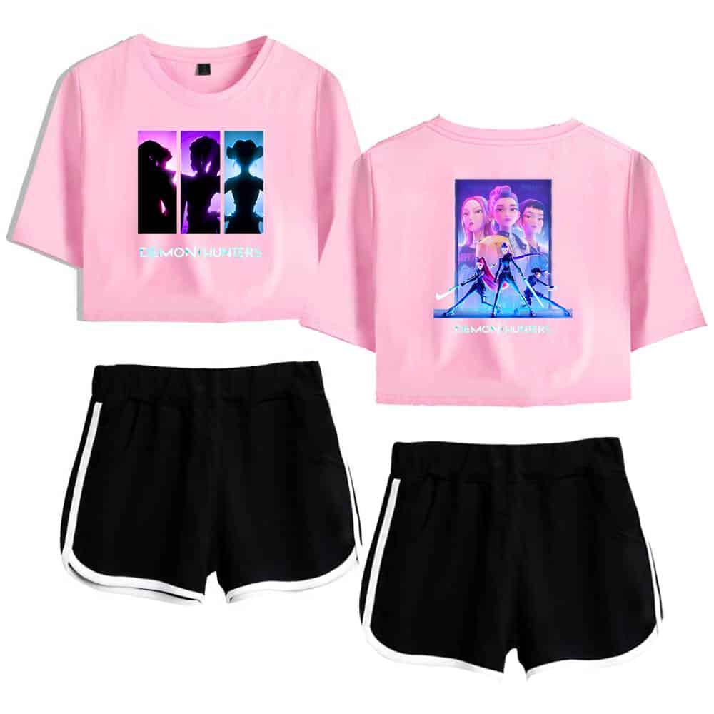 Comfy cool statement clothes, casual streetwear for women and teens featuring stylish graphic t-shirts and sporty shorts in vibrant colors.