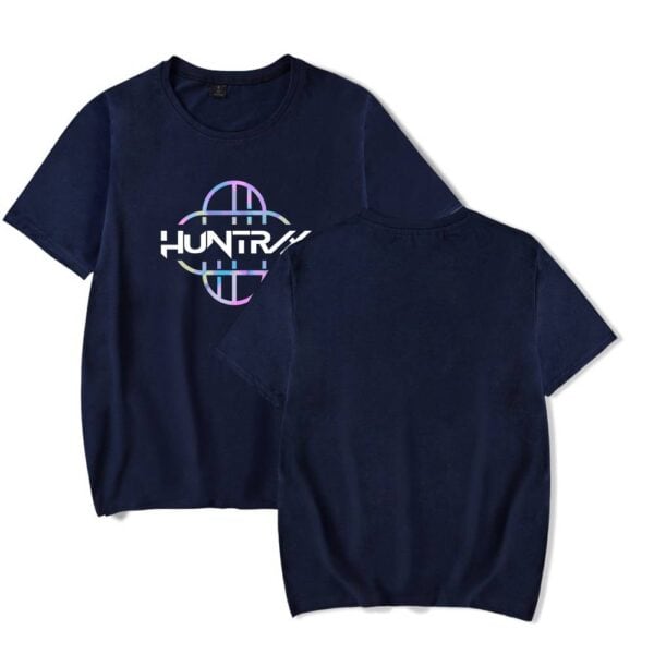 Hunting neon logo graphic T-shirt, casual streetwear, affordable trendy statement clothing for men and women. Perfect for a cool, laid-back style.