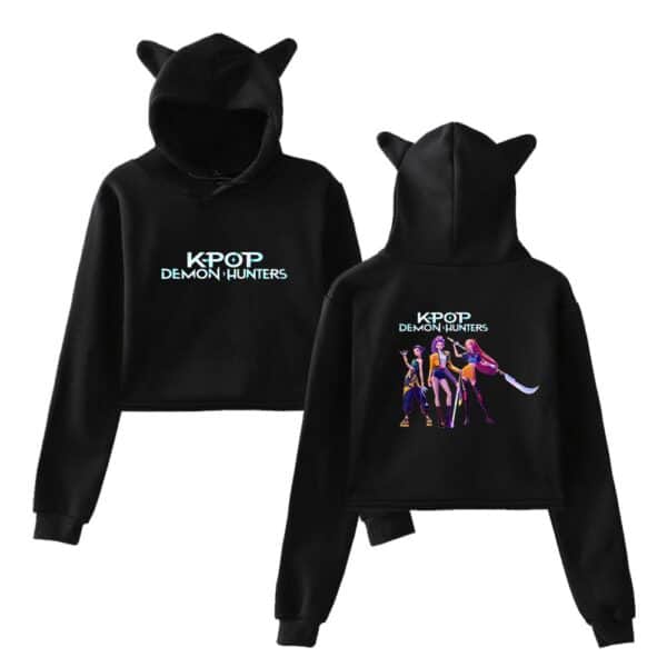 KPOP Demon Hunters hoodies with cute character graphics and cat ear hoods, ideal for stylish, affordable, and trendy statement clothing. Perfect for fans of K-pop and hip streetwear fashion.