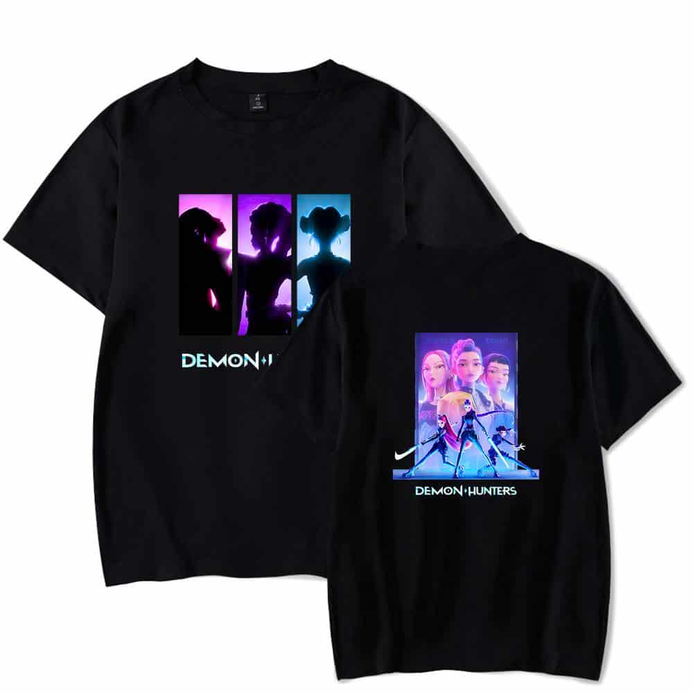 Demon Hunters and Demon Kids graphic t-shirts with neon designs, perfect for a trendy, affordable, and stylish casual look. Great for fans of animated and gaming-inspired fashion.
