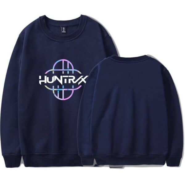 Hoodie with neon "HuntRx" graphic, stylish and affordable casual streetwear.