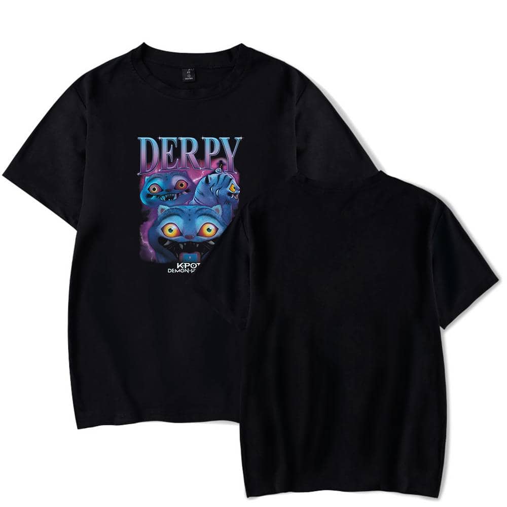 Derpy cartoon monster graphic t-shirt, casual cool statement clothing for unique street style, affordable trendy graphic tee for teens and adults.