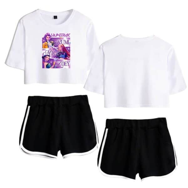 Hightop cartoon graphic t-shirt with statement shorts, trendy and affordable casual wear for a cool, youthful look. perfect for street style and everyday fashion.