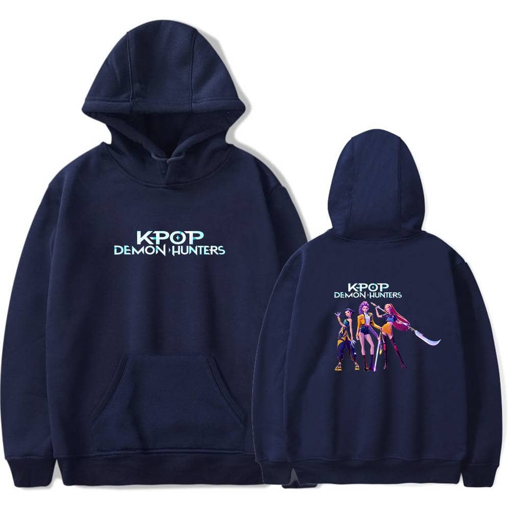 Kpop Demon Hunters hoodie, trendy and affordable streetwear with cool graphics, perfect for fans of K-pop and anime-inspired fashion.